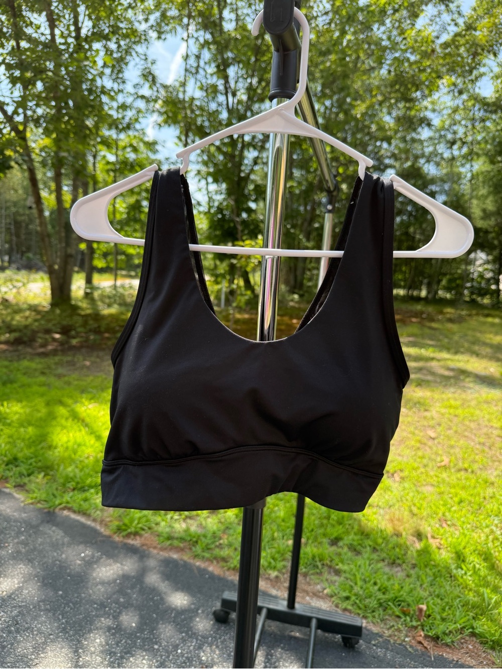 Avia Black Scoop-Neck Sports Bra